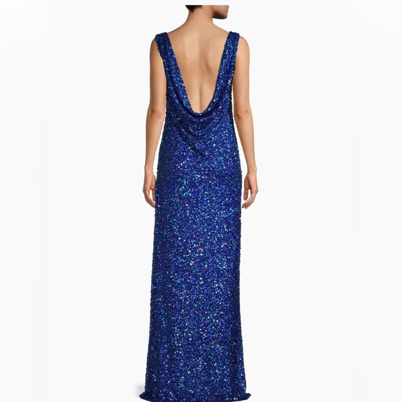 NWT Sachin & Babi $750 Maria Gown Cobalt sequin dress - Size 8 - formal, blue - Picture 5 of 7